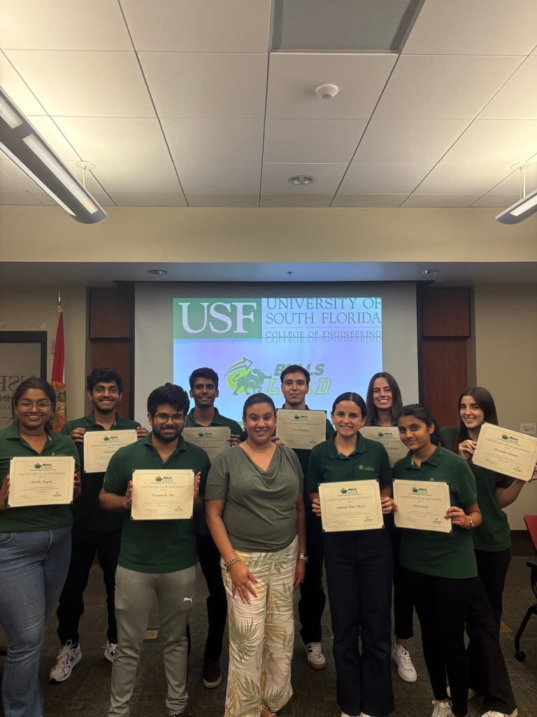 Bulls L.E.A.D. cohort members holding their certificates together